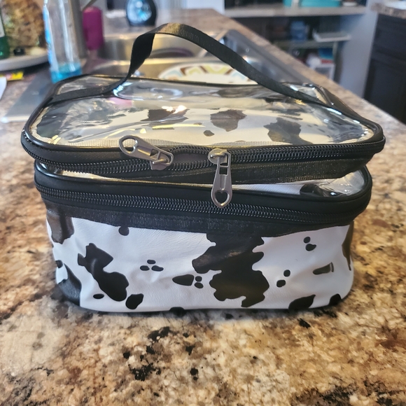 Cow Print Cosmetic Bag - Picture 1 of 3